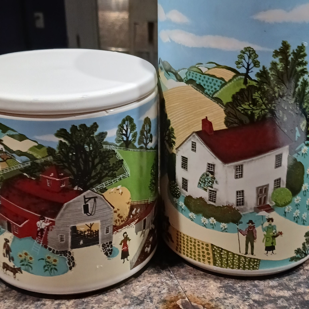 Avon canisters by Plaltagraff.